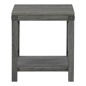Table d'appoint stratifié brune grisâtre carré - Freedan