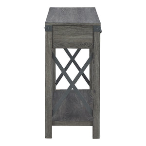 Table console Freedan en bois et métal grisâtre