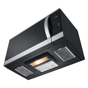 Micro-ondes à hotte intégrée 30 po, 1,8 pi³ Inox noir avec IA