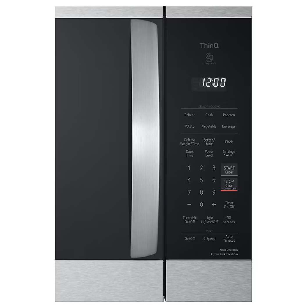 Micro-ondes à hotte intégrée 30 po, 1,8 pi³ Inox noir avec IA