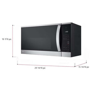 Micro-ondes à hotte intégrée 30 po, 1,8 pi³ Inox noir avec IA