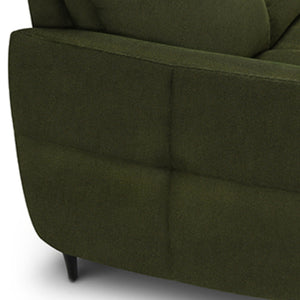 Sectionnel en tissu vert foncé avec chaise longue - Janlie
