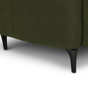 Sectionnel en tissu vert foncé avec chaise longue - Janlie