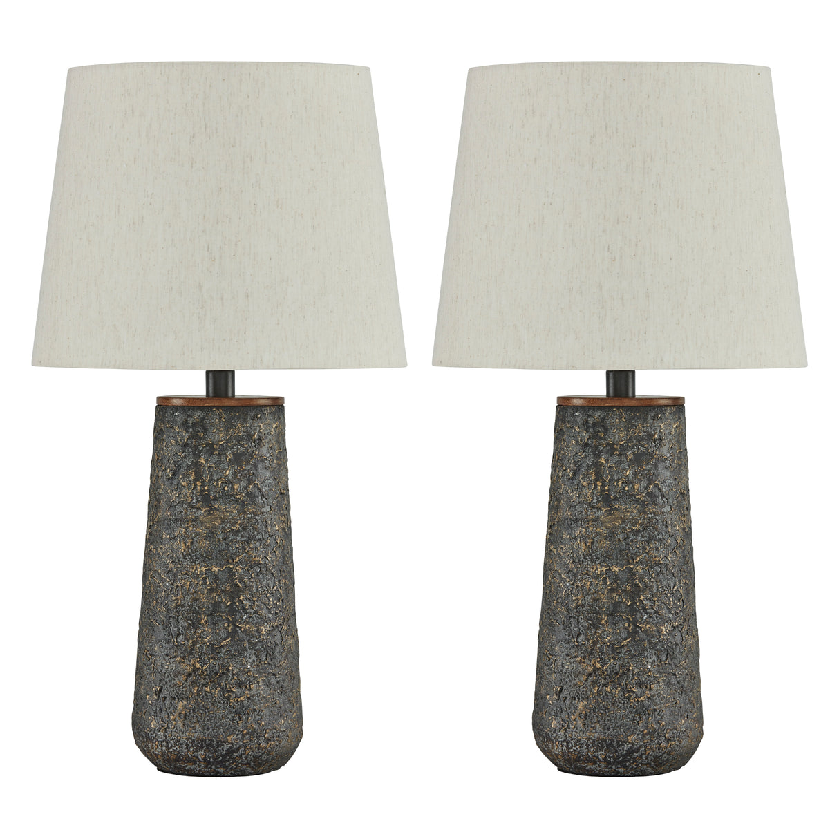 Ensemble de 2 lampes de table en métal bronze 24po - Chaston