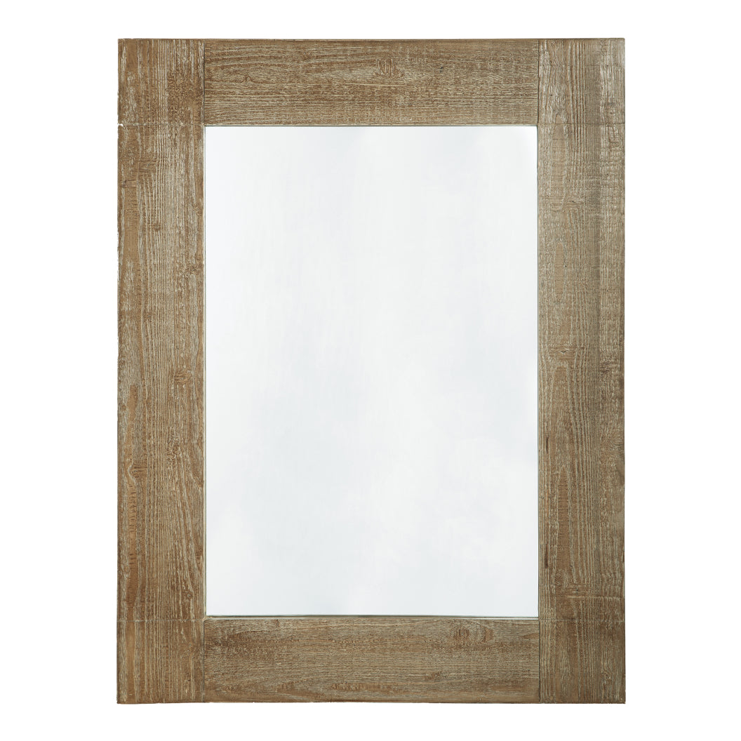 Miroir avec un cadre en bois brun vieilli 30 x 40 po - Waltleigh