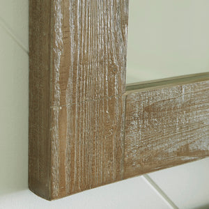 Miroir avec un cadre en bois brun vieilli 30 x 40 po - Waltleigh