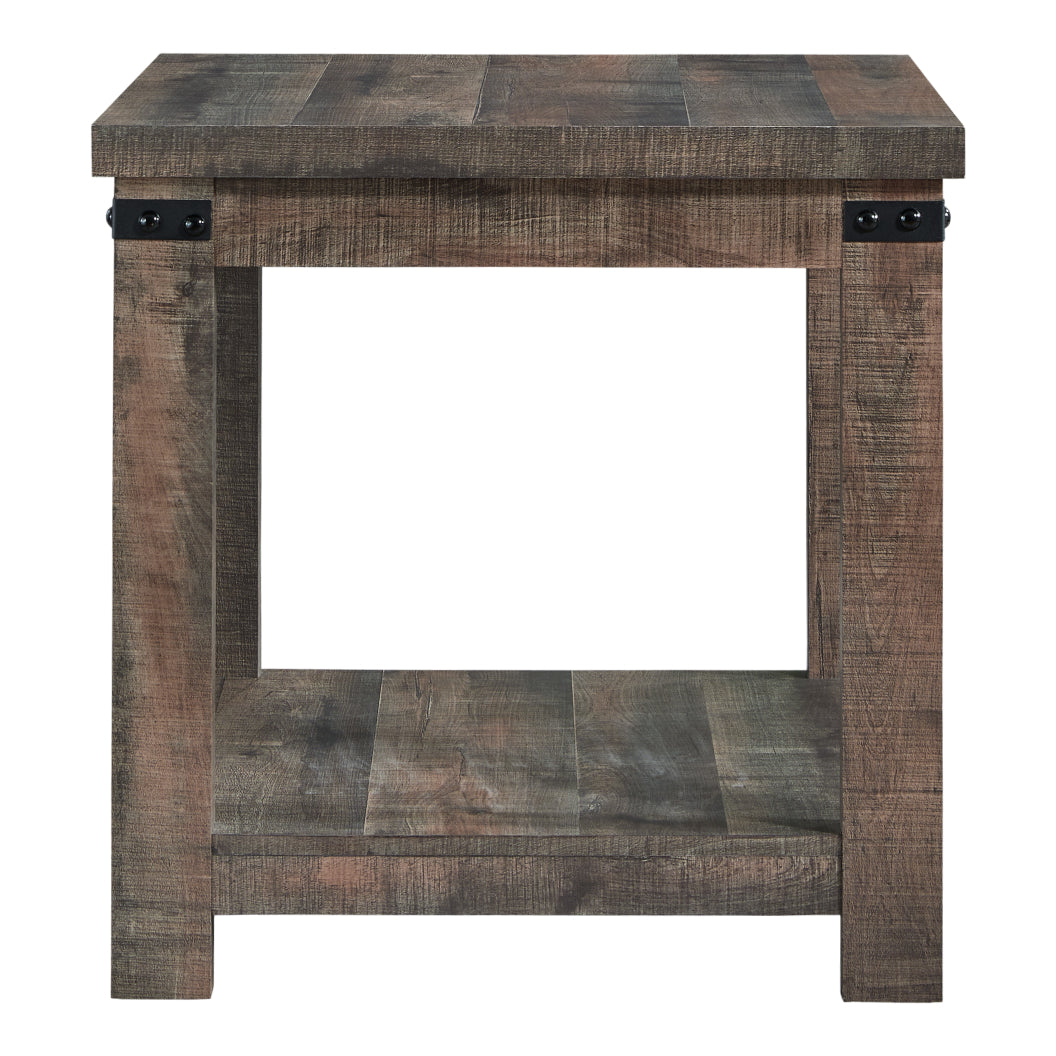 Table de bout en bois/MDF brun rustique - Hollum