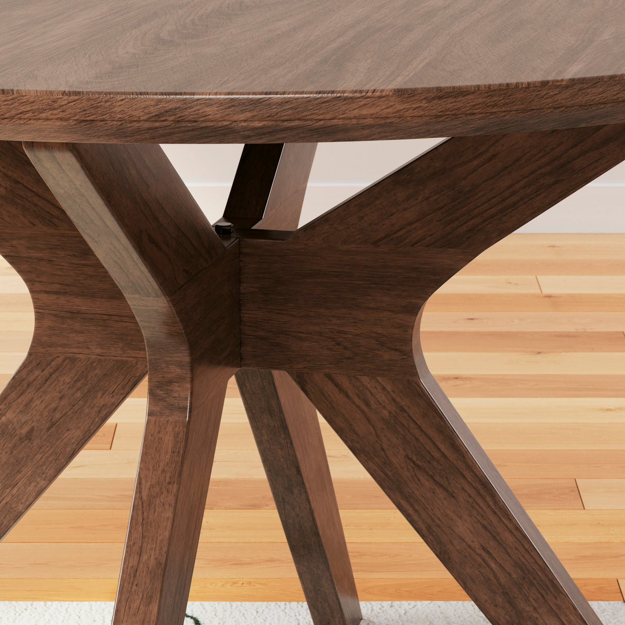 Table de salle à manger en bois brune - Lyncott