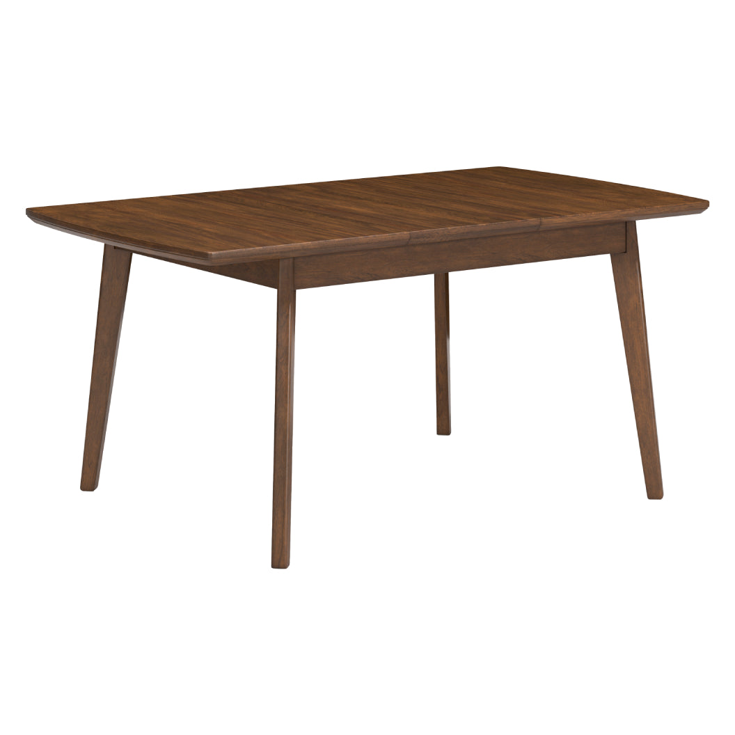 Table de salle à manger bois brune extensible - Lyncott