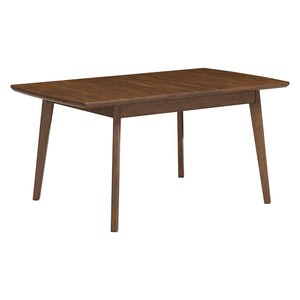 Table de salle à manger bois brune extensible - Lyncott