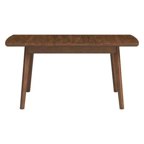 Table de salle à manger bois brune extensible - Lyncott