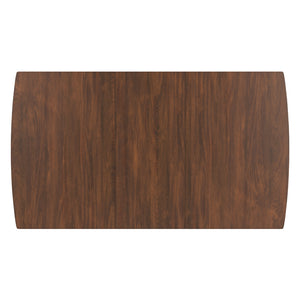 Table de salle à manger bois brune extensible - Lyncott