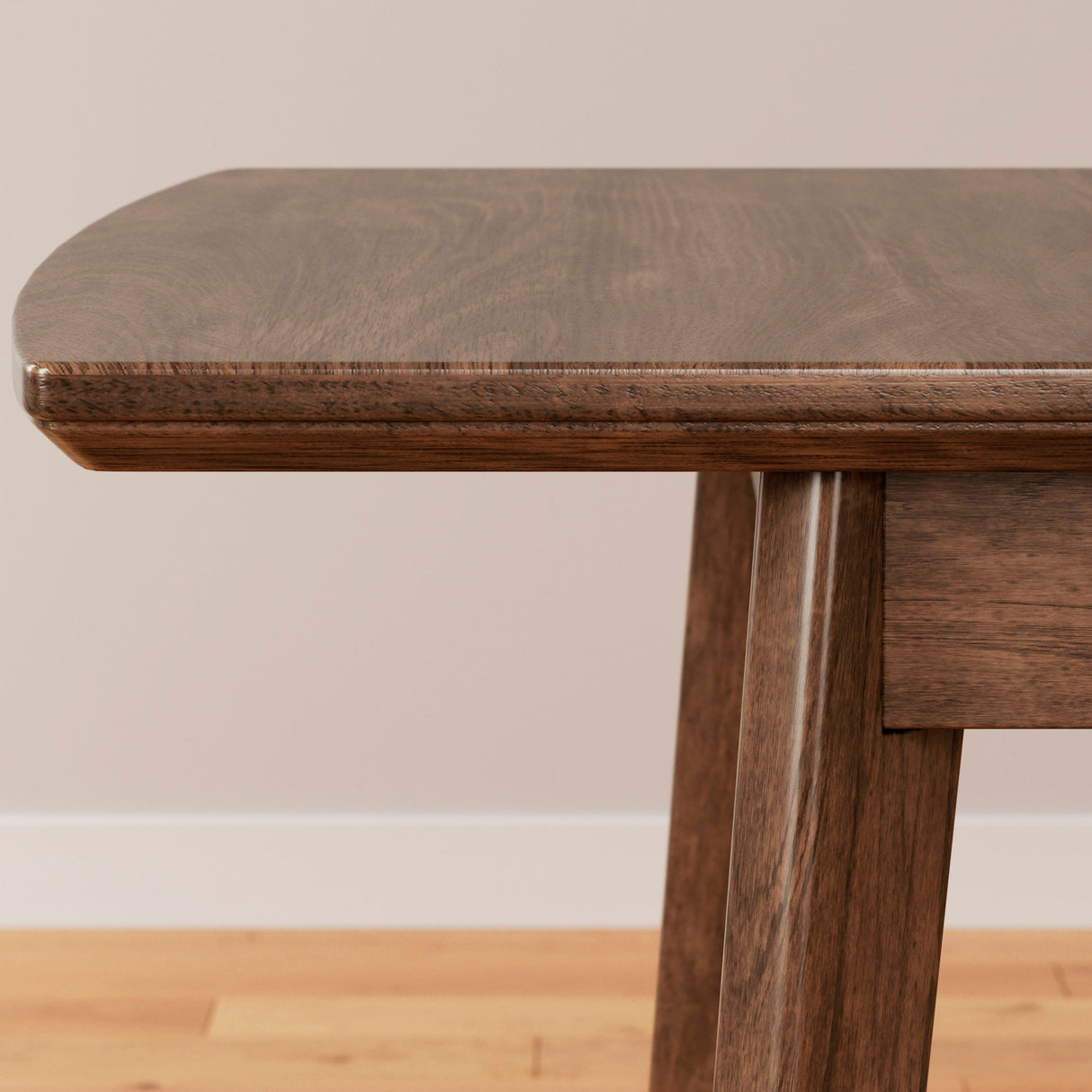 Table de salle à manger bois brune extensible - Lyncott