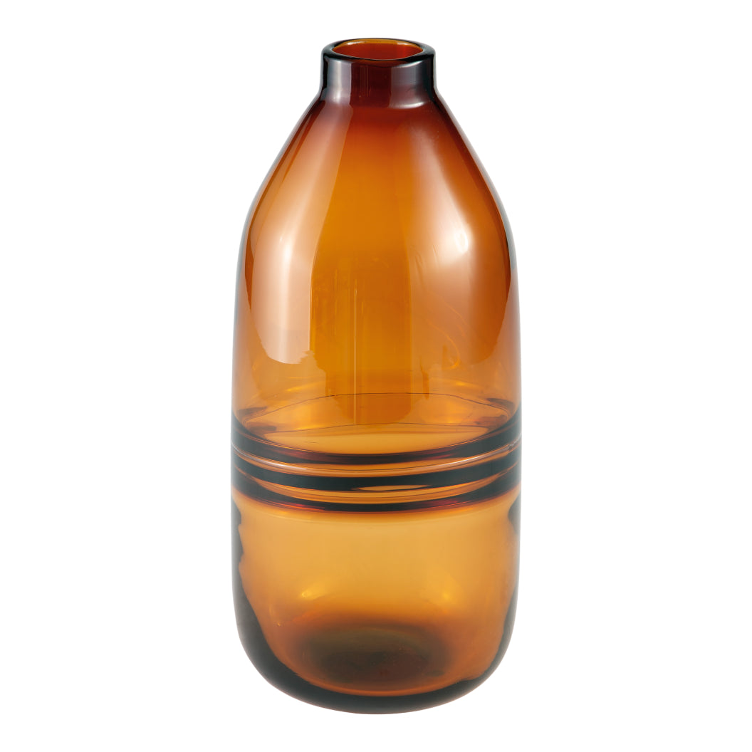 Vase en verre brun ambré opaque - Lemmitt