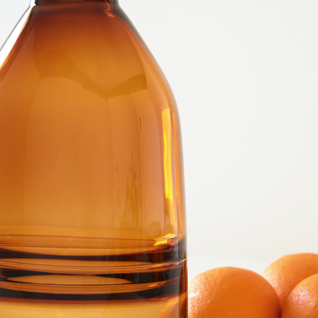 Vase en verre brun ambré opaque - Lemmitt