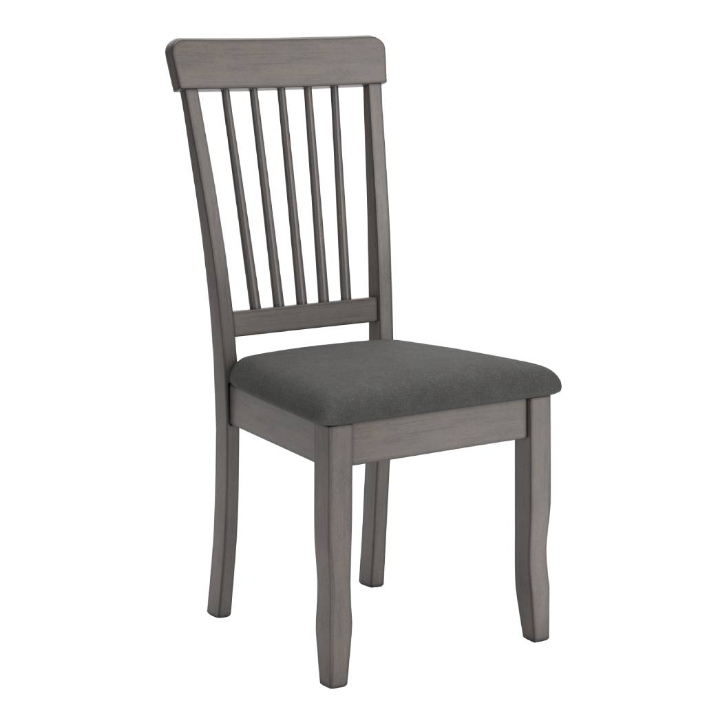 Ensemble de 2 chaises de salle à manger en bois gris - Shullden