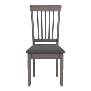 Ensemble de 2 chaises de salle à manger en bois gris - Shullden