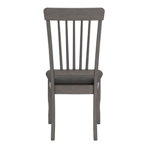 Ensemble de 2 chaises de salle à manger en bois gris - Shullden