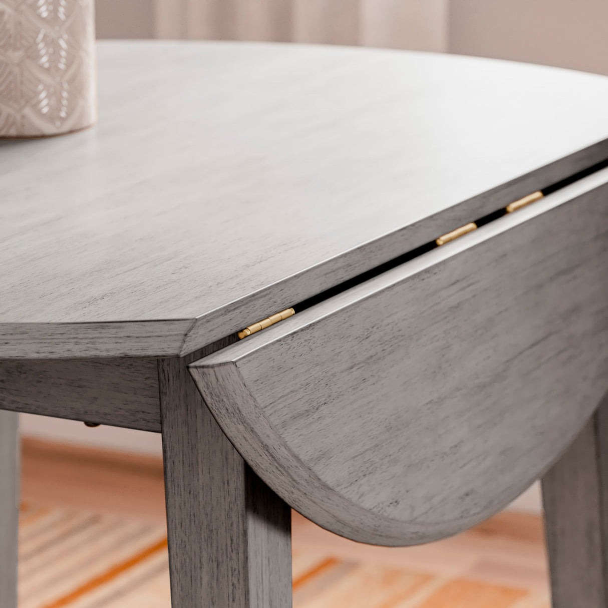 Table de salle à manger en bois grise extensible - Shullden