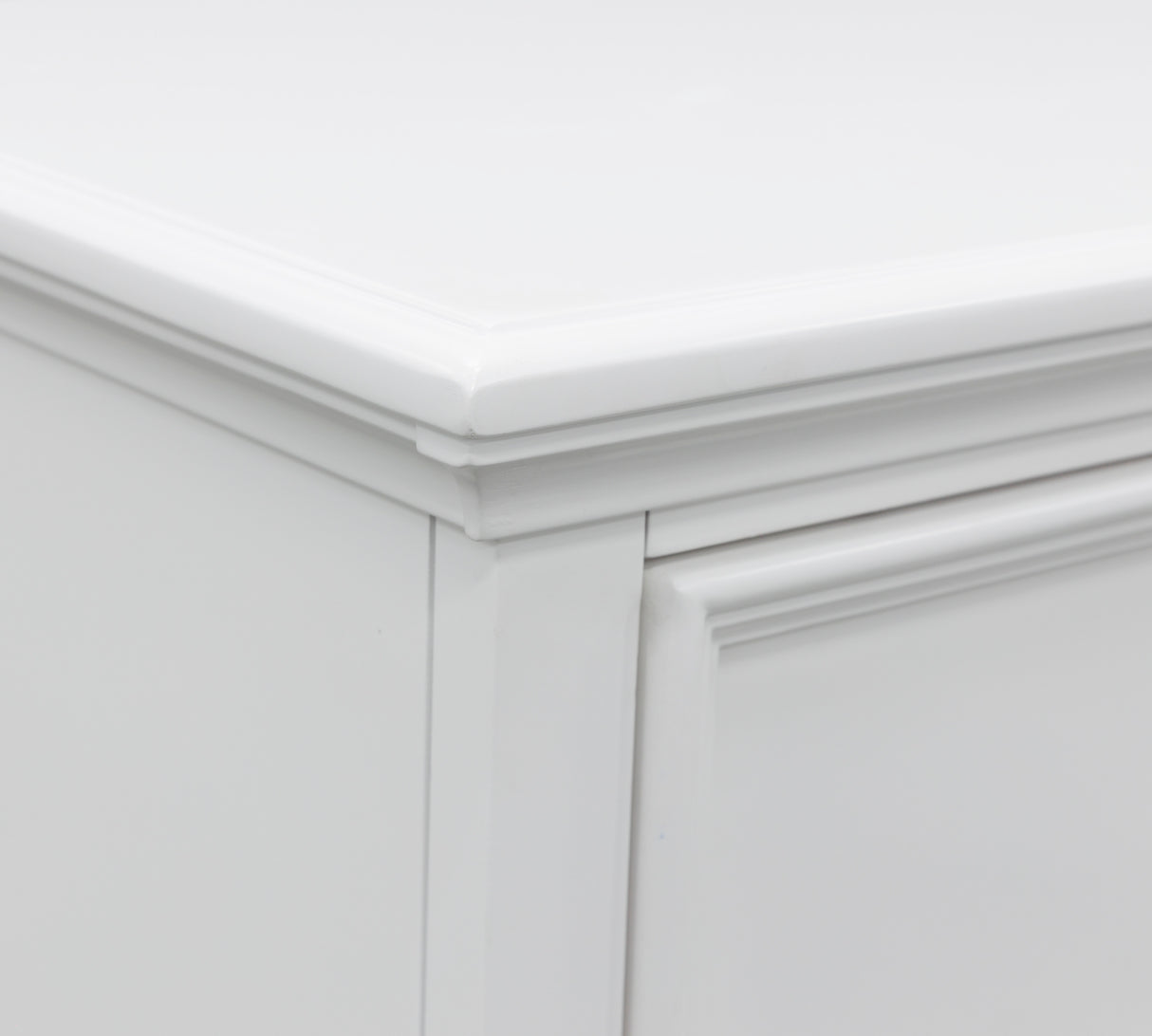 Commode à 5 tiroirs en bois blanc - Fortman