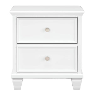 Table de chevet Blanc en bois - Fortman