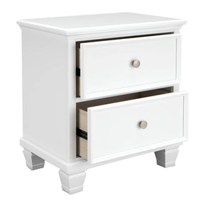 Table de chevet Blanc en bois - Fortman