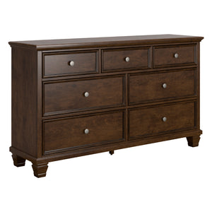 Bureau à 7 tiroirs en bois brun - Danabrin