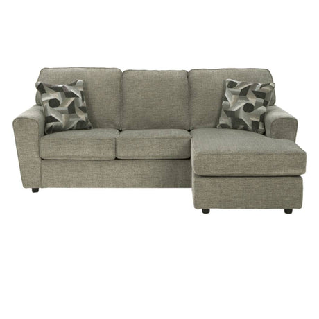 Sofa beige en tissu avec chaise longue - Cascilla