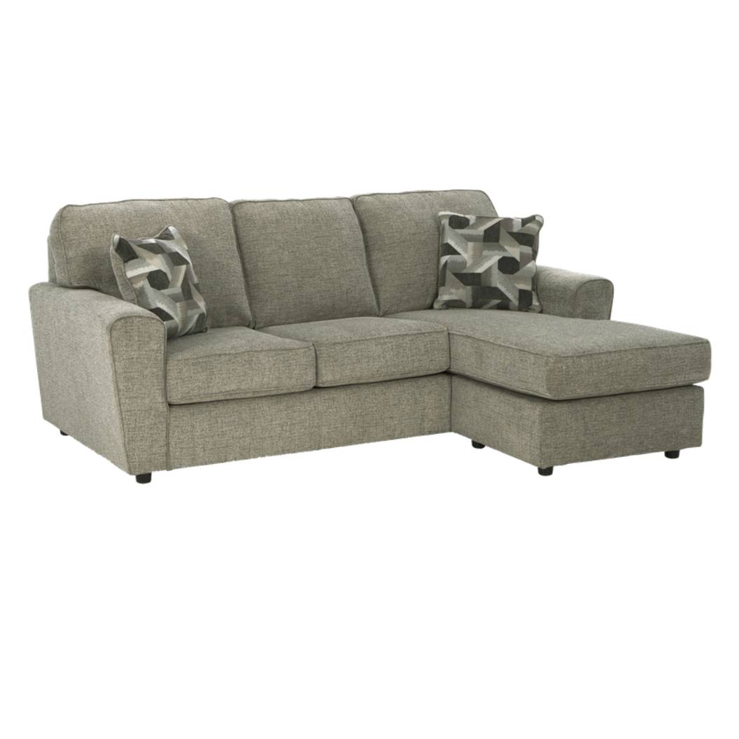Sofa en tissu beige avec chaise longue - Cascilla