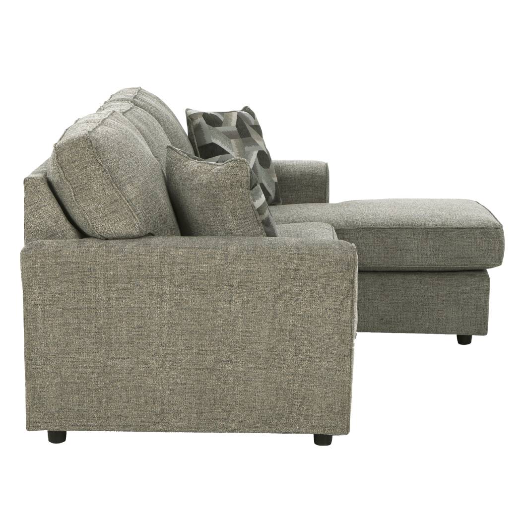 Sofa en tissu beige avec chaise longue - Cascilla