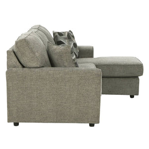 Sofa en tissu beige avec chaise longue - Cascilla