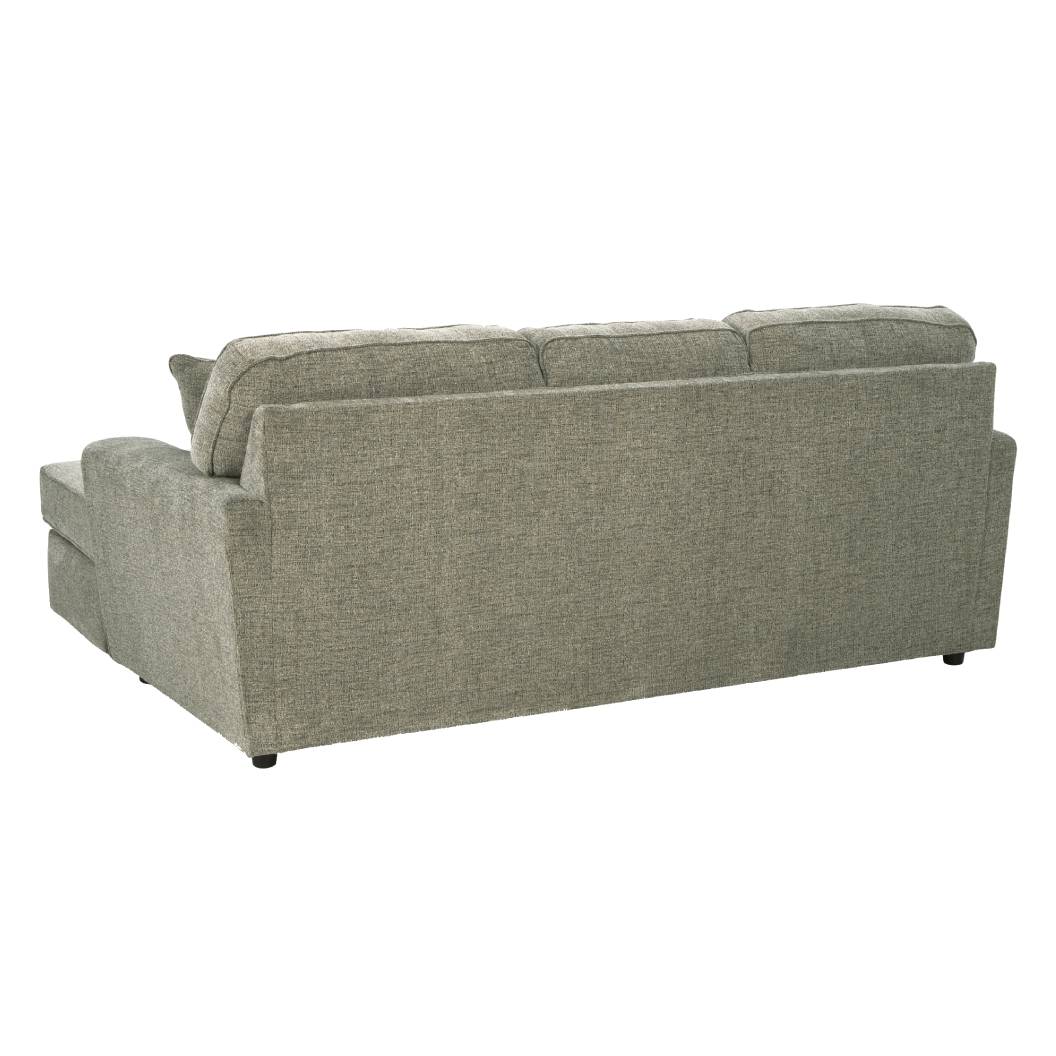 Sofa en tissu beige avec chaise longue - Cascilla
