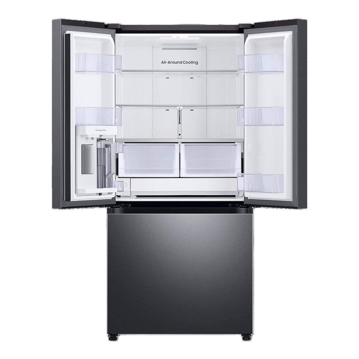 Réfrigérateur portes françaises Inox noir 33po