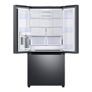 Réfrigérateur portes françaises Inox noir 33po