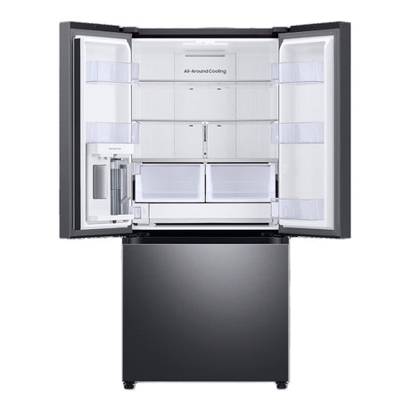 Réfrigérateur portes françaises Inox noir 33po