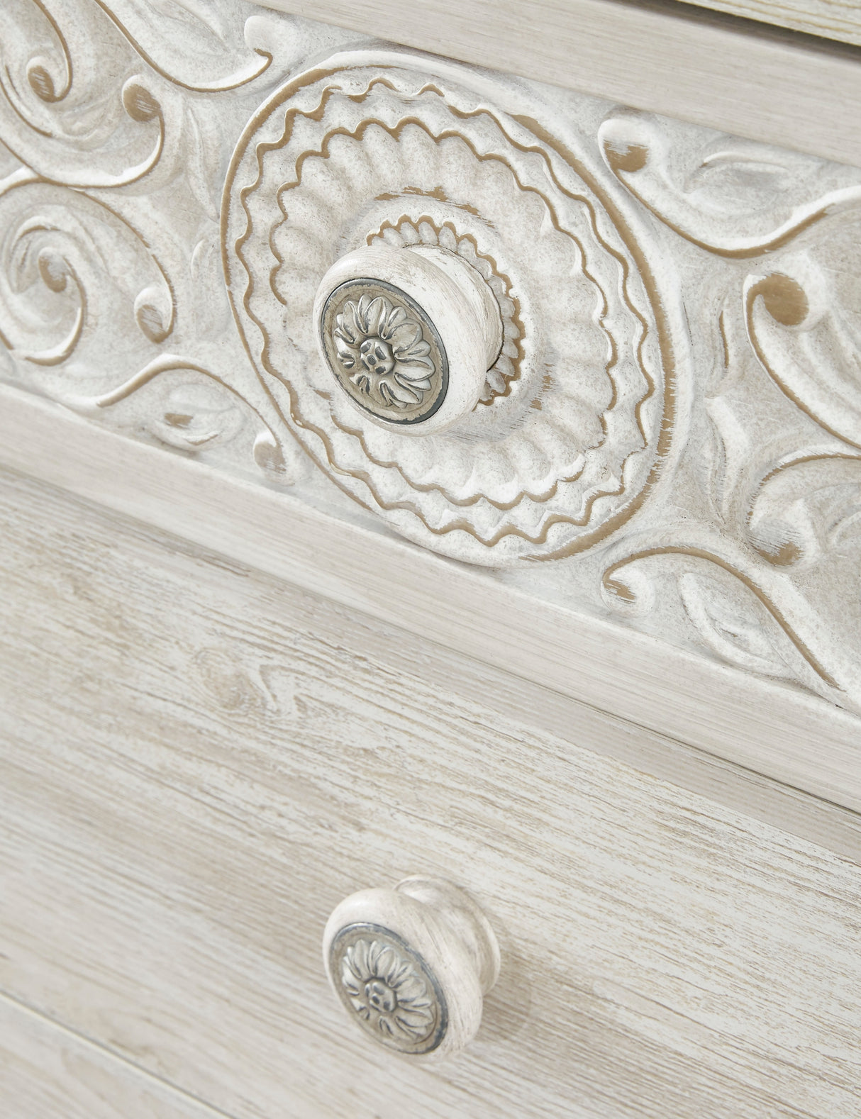 Table de chevet Blanc antique en bois - Paxberry