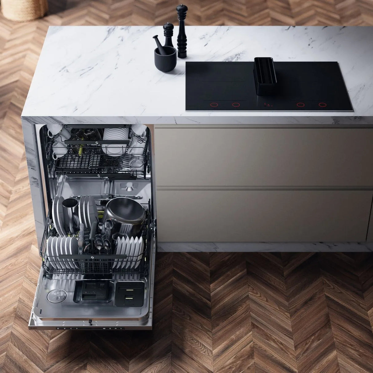 Lave-vaisselle XXL encastrable 24 po. 42 dBA Inox avec Turbo Combi Drying™