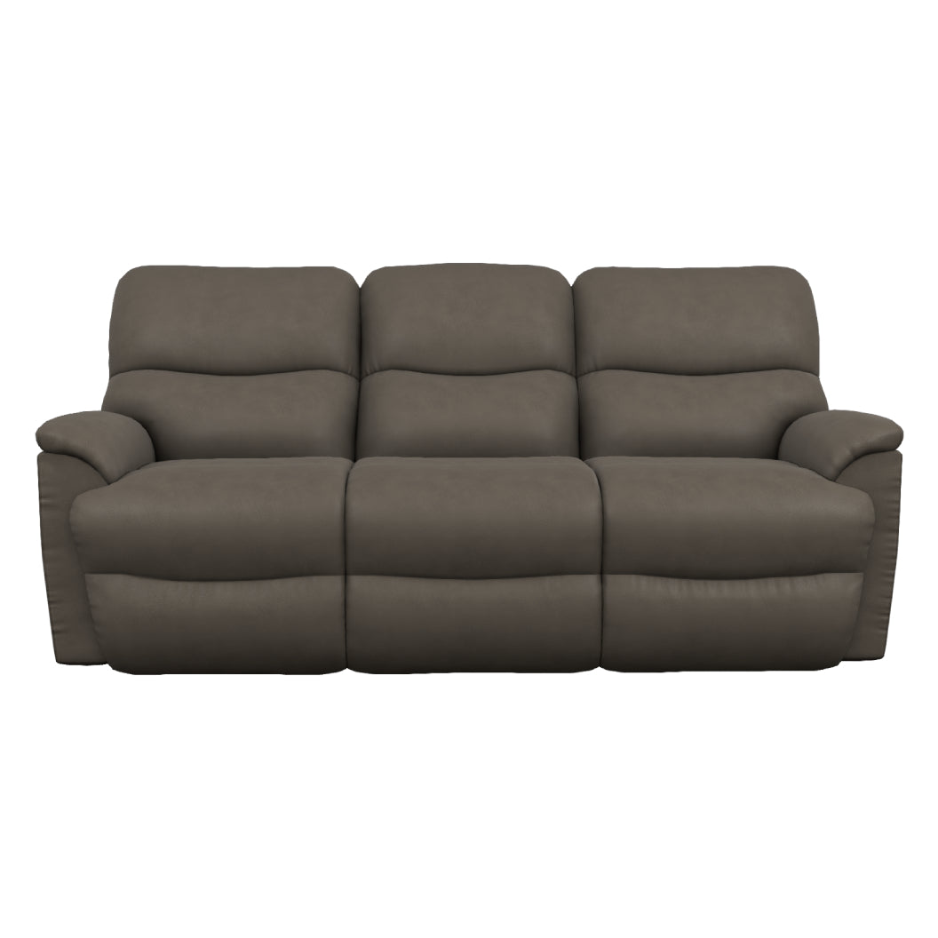 Sofa inclinable motorisé en cuir gris foncé avec ports USB intégrés - Trouper