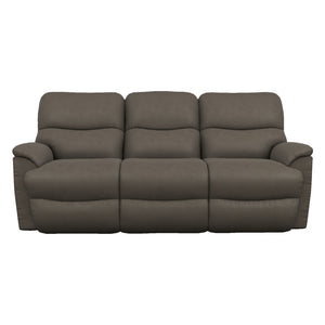 Sofa inclinable motorisé en cuir gris foncé avec ports USB intégrés - Trouper
