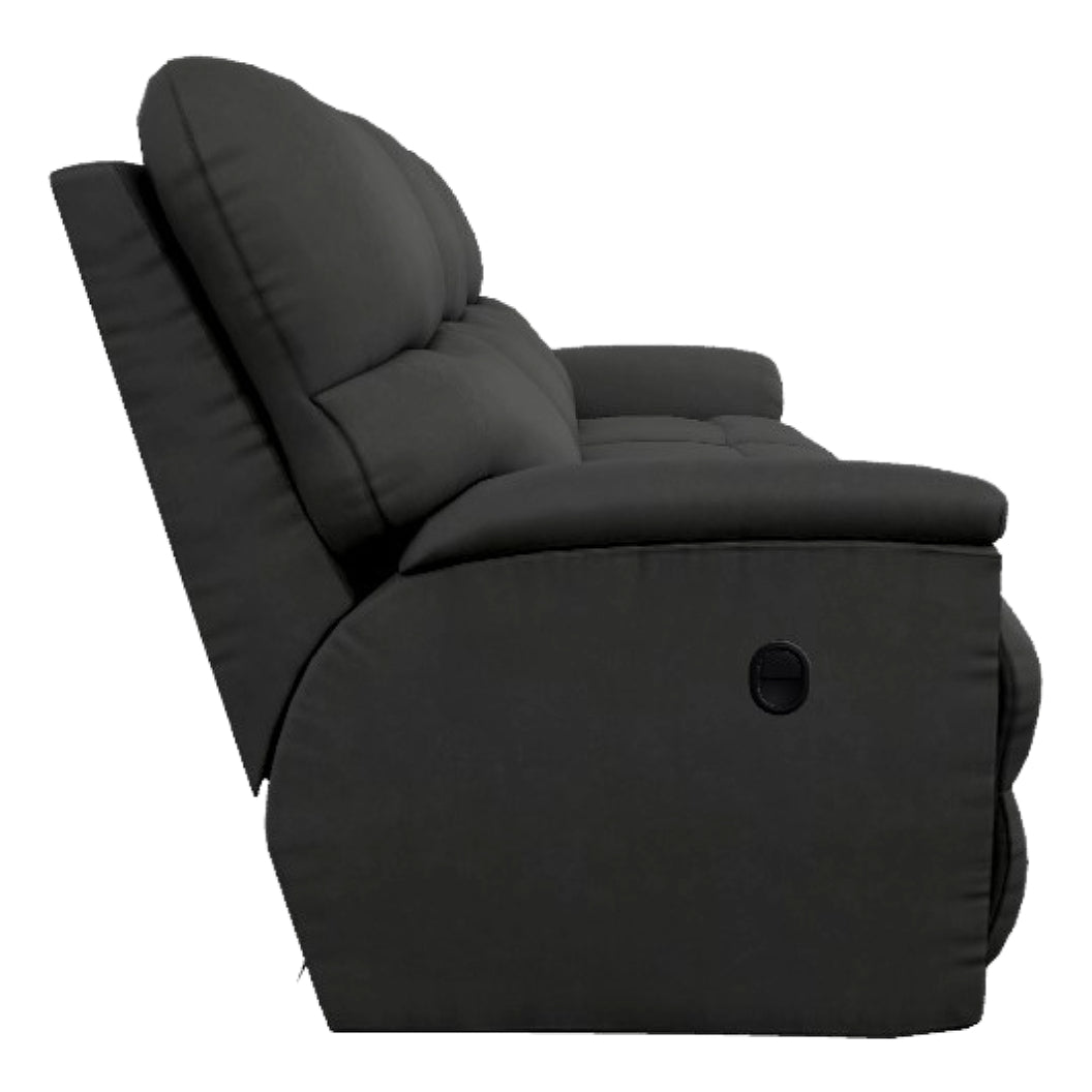 Sofa inclinable aspect cuir noir - Trouper