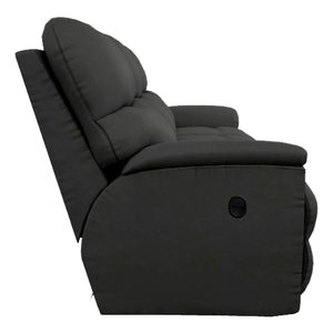 Sofa inclinable aspect cuir noir - Trouper