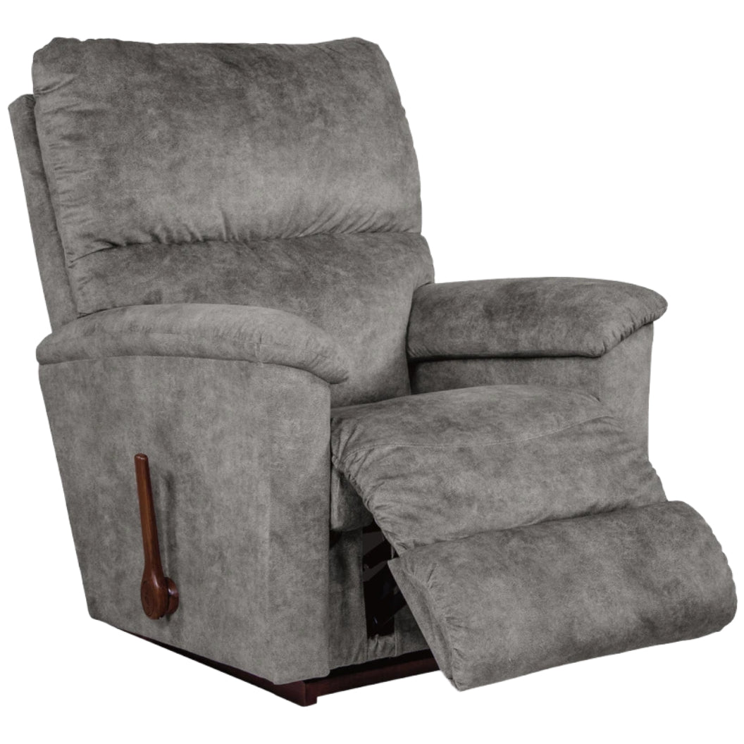 Fauteuil berçant et inclinable en tissu gris - Brooks