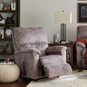 Fauteuil berçant et inclinable en tissu gris - Brooks