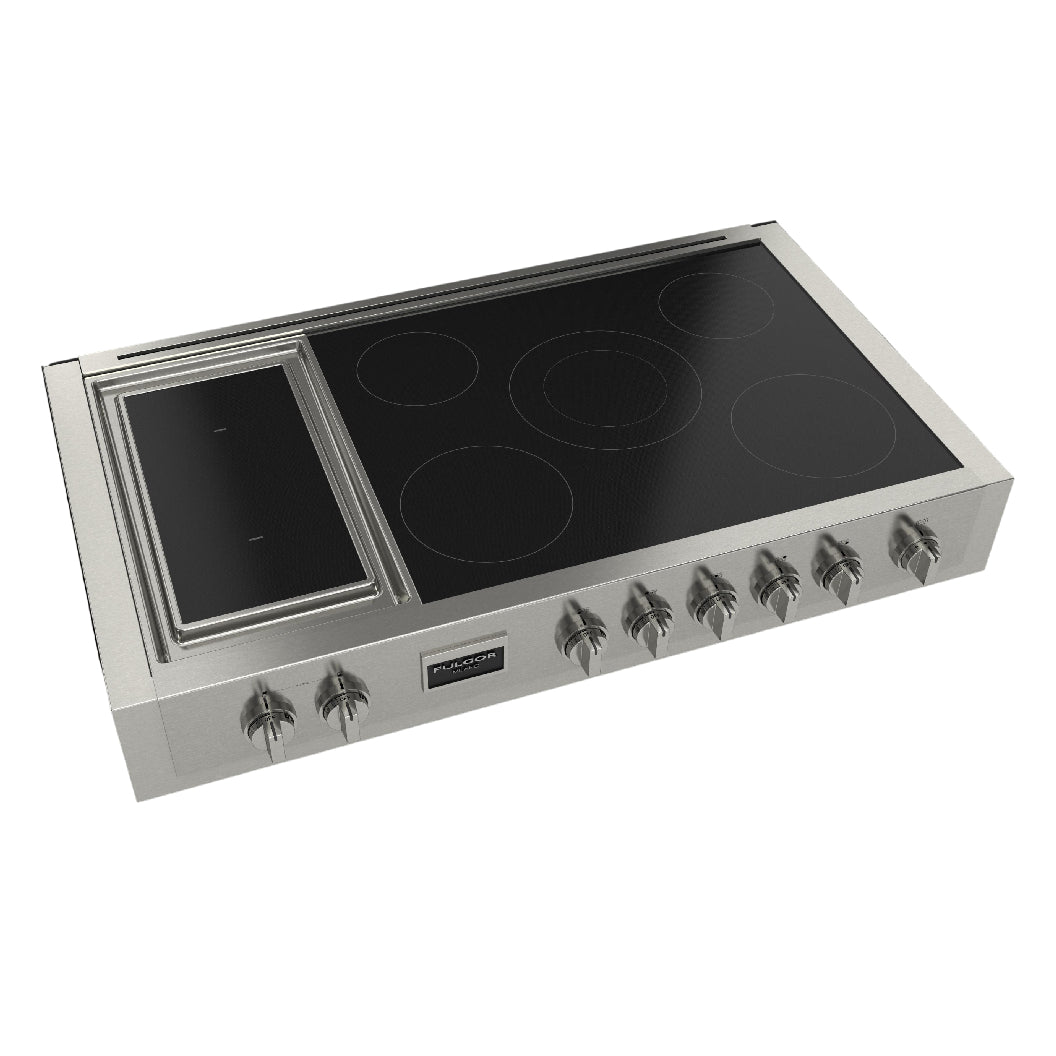 Dessus de cuisinière à induction Sofia 48 po, Inox avec 7 zones