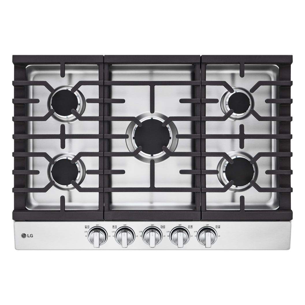 Plaque de cuisson au gaz 30 po. avec 5 brûleurs