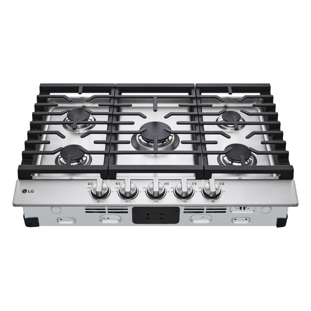 Plaque de cuisson au gaz 30 po. avec 5 brûleurs