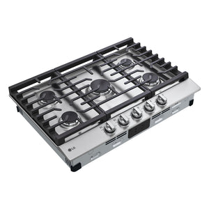 Plaque de cuisson au gaz 30 po. avec 5 brûleurs