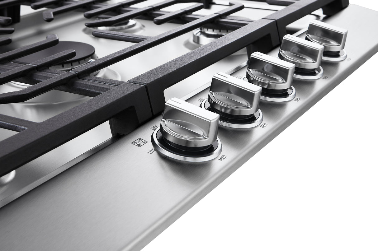 Plaque de cuisson au gaz 30 po. avec 5 brûleurs