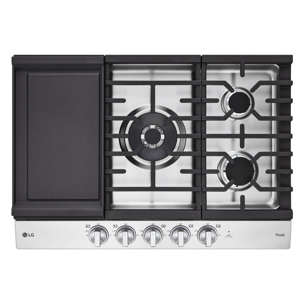 Plaque de cuisson au gaz 30 po. avec 5 brûleurs