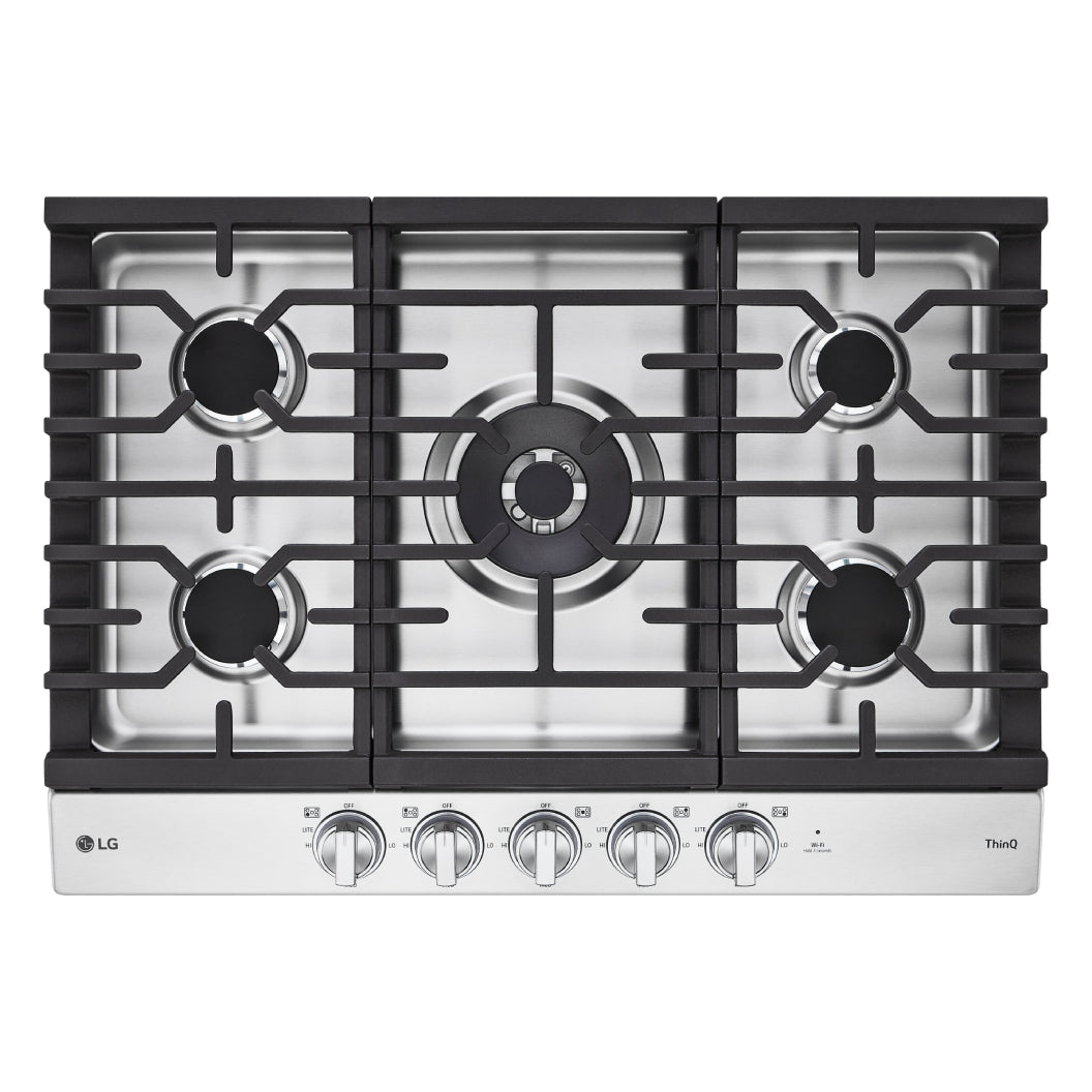 Plaque de cuisson au gaz 30 po. avec 5 brûleurs